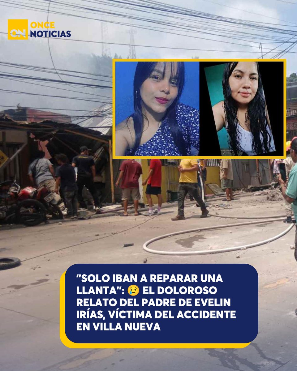 11_Noticias's tweet photo. 😢 Solo iban a reparar una llanta... un mandado cotidiano de unos minutos terminó en tragedia para Evelin y Marisol en la colonia Villa Nueva. 🕊️💔
Aquí los detalles 👉🏻 https://t.co/Q4oOZ7IJ06
#Accidente #VillaNueva #Evelin #Marisol https://t.co/k6V9eexwxB