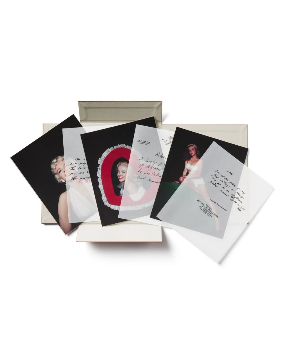 AcademyMuseum's tweet photo. A century later, Marilyn still shines.

Created in collaboration with Bernard of Hollywood to commemorate Marilyn Monroe’s 100th birthday, this limited-edition print set features three archival photographs, rare reproduced ephemera, and a custom folio celebrating her enduring legacy. 

🛍️ Limited to just 200 sets, secure yours today: https://t.co/o5JSp3EYUs
