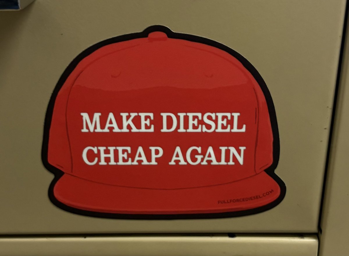 nickachambers's tweet photo. Can we start a movement? Make diesel cheap again. @realDonaldTrump https://t.co/jwZQopqp2U