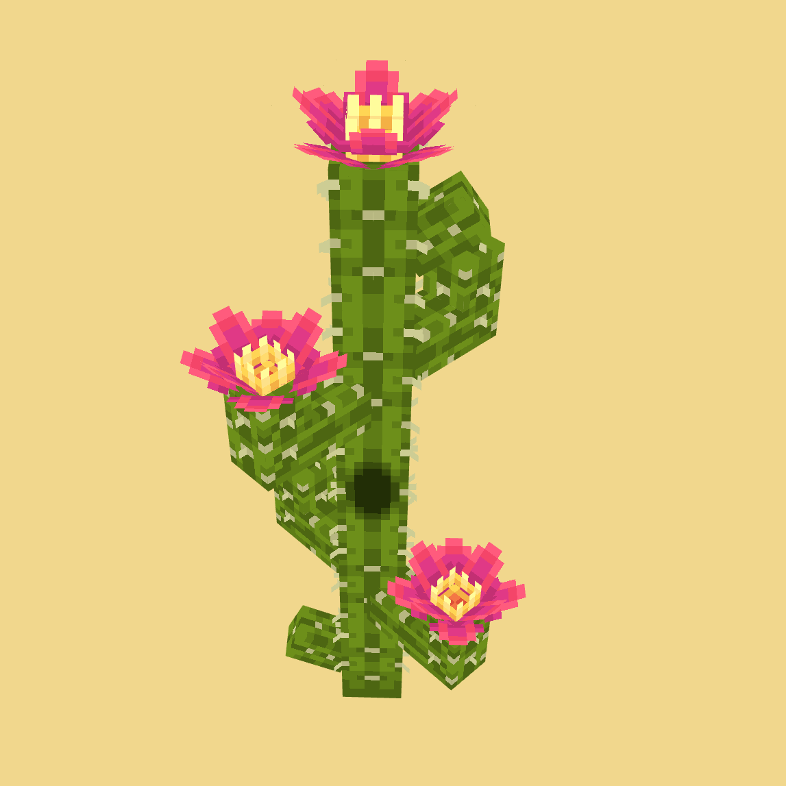 Ryukusuu's tweet photo. More of the flora I cooked up for the Eternal Caves addon!🧑‍🍳🍑🌶️🪷

#Blockbench #Minecraft https://t.co/QuMBibQIhQ
