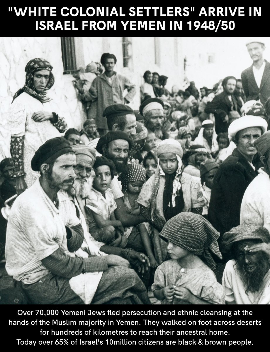 FurryContrarian's tweet photo. @richimedhurst The overwhelming majority of Israeli citizens are black &amp; brown people. 
Refugees expelled from Iran to Morocco &amp; every Muslim nation in between.
Israeli Citizens with European admixture are a demographic minority in Israel. 
Richard already knew that, but he cannot help lying. https://t.co/112pePg5OI
