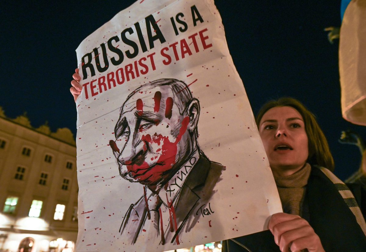 ChurchillFella's tweet photo. Can we get 500 people to reply "Russia is a terrorist state"?

We need to remind everyone daily that Russia is a terrorist state and Putin is a wanted war criminal. https://t.co/eImHLizCCI