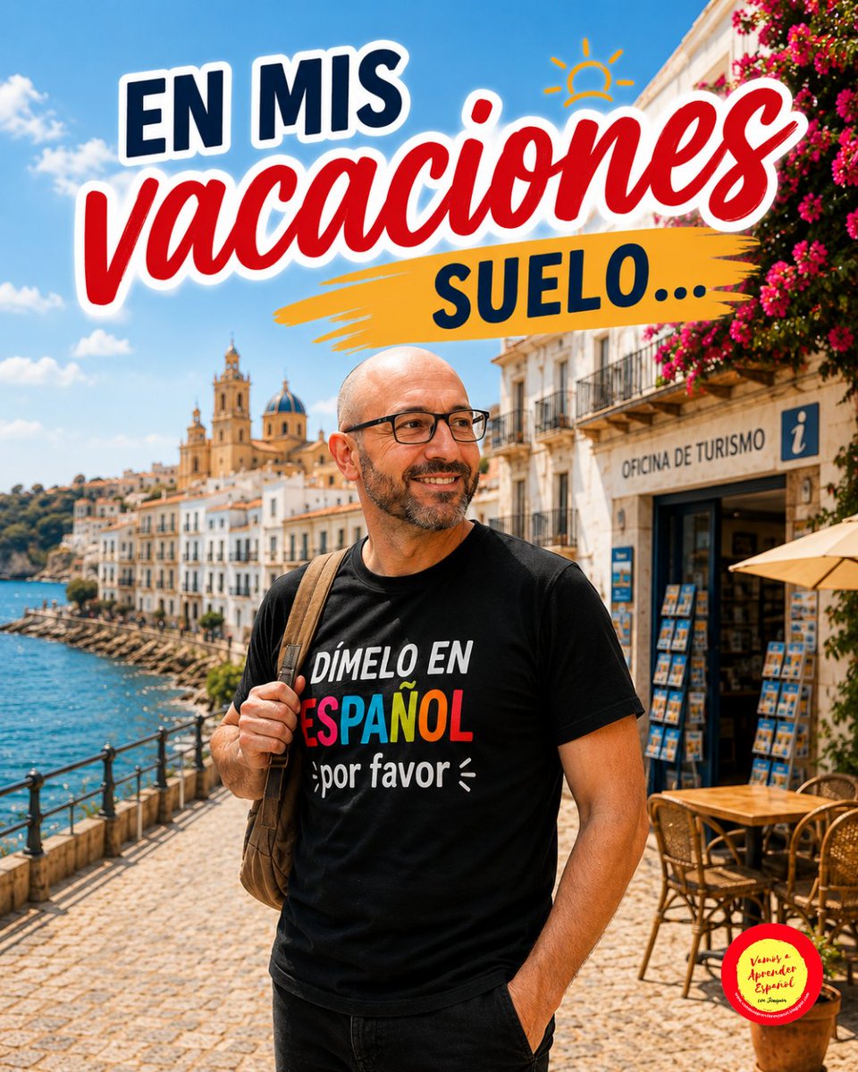VAEspanol's tweet photo. ¡Buenas tardes! Y tú, ¿qué sueles hacer cuando estás de vacaciones? ¿Hay alguna actividad que nunca puede faltar en tus viajes? ¡Te leo en los comentarios!

https://t.co/bqCWgrXFYm

#vacaciones #spanishvocabulary #clasedeespañol #learnspanish #profedeespañol https://t.co/2hZOPErB4g