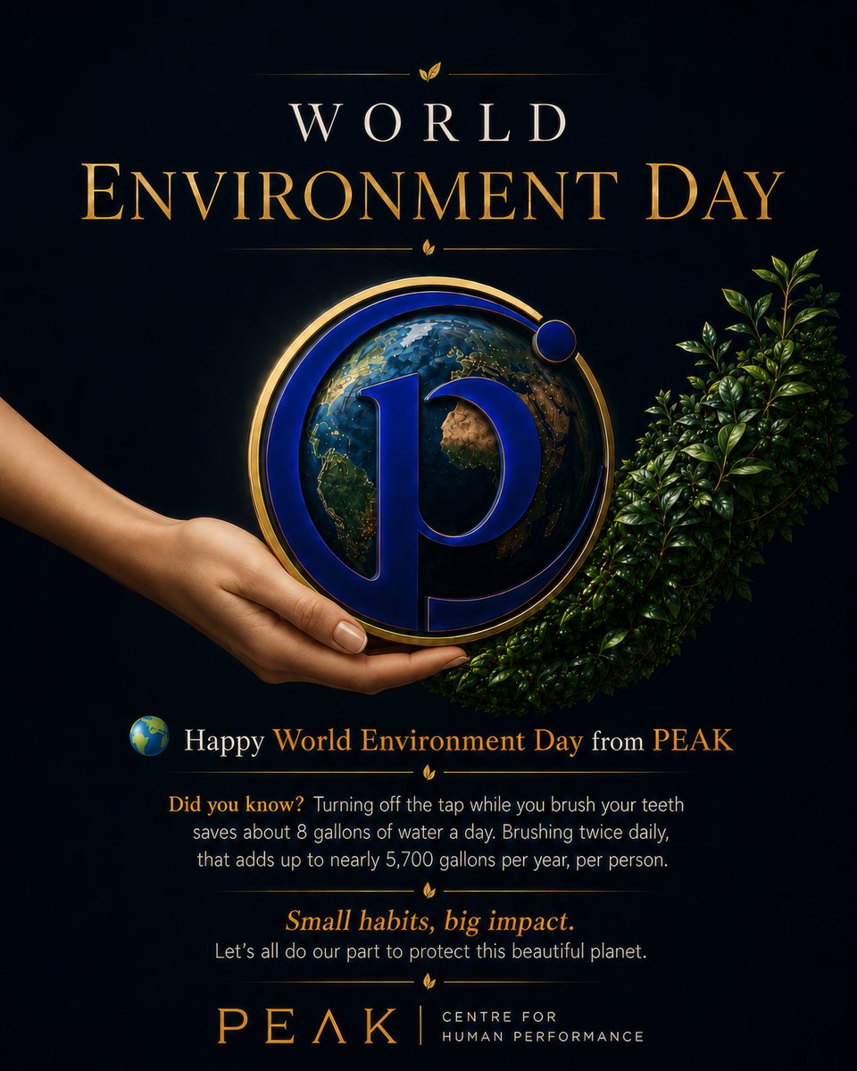 PEAK_Academy's tweet photo. 🌎Happy World Environment Day!

The planet is the original training ground. Every run, every game, every outdoor session happens on it.

At Peak Centre Academy, we're raising athletes who understand that taking care of their bodies and taking care of their world go hand in hand.

Small habits add up. Turn off the tap, take the reusable bottle, walk when you can. The same discipline that builds great athletes builds a better planet.

#WorldEnvironmentDay #PeakCentreAcademy #StudentAthletes