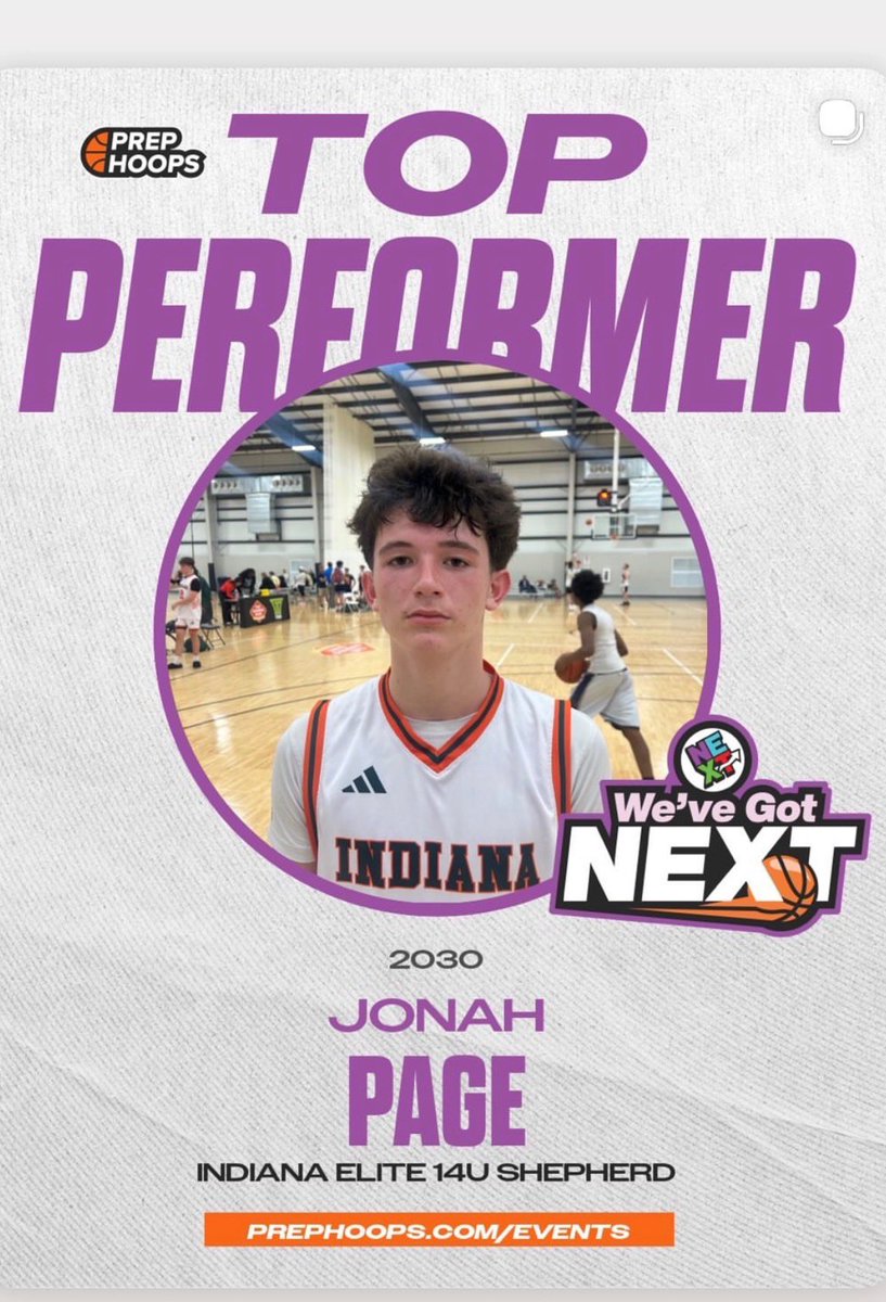 INElite2030's tweet photo. Jonah Page, SG, Sheridan
14U All-Tournament Team (2030)
Prep Hoops Indiana State Tournament 

“Unstoppable…great energy and fire…elite shooter…good rebounding guard…bright future”

@jonah_pag3 
@SHSHawkBB 
@PrepHoopsNext 
@PrepHoopsIN https://t.co/uKdbhOvp0W