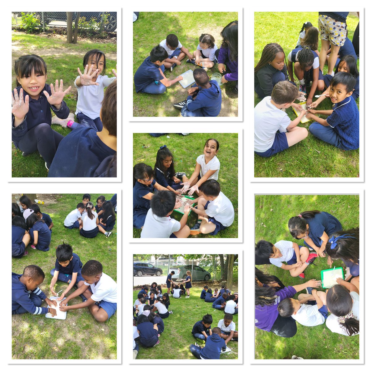BTCS_TCDSB's tweet photo. Ms. Wong’s and Ms. Sinajon’s students explored States of Matter through a hands-on science experiment outdoors. Students made Oobleck and discovered its unique properties while having fun learning! #WeAreBT @NancyBarillaro @TCDSB https://t.co/cGx7MnIrvm