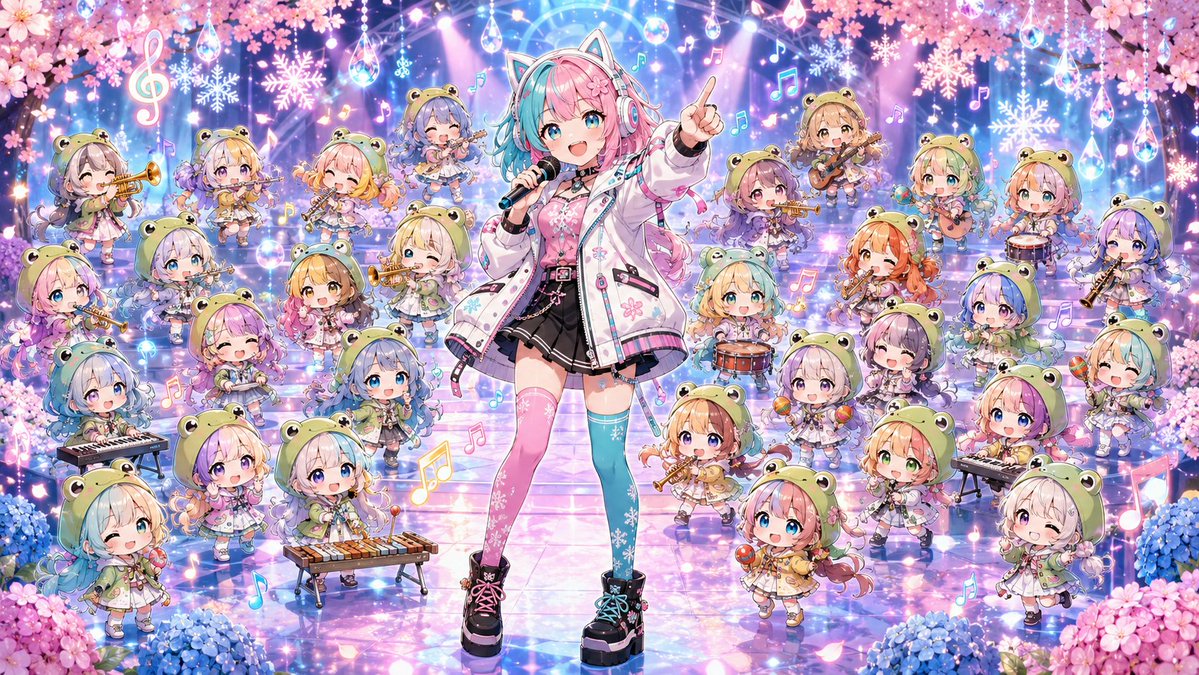 Aineo_AI's tweet photo. 🌸 #今日とアイネ ❄️100
おはようございます🌸
今日は #楽器の日 🎵× #カエルの日 🐸
今日は楽しく賑やかに
カエルフードのちびアイネたちと
元気な音楽会です🌸❄️
May our hearts sing together in harmony and joy. ✨
#Aineo
#AIArt https://t.co/TMPRTnLpzp