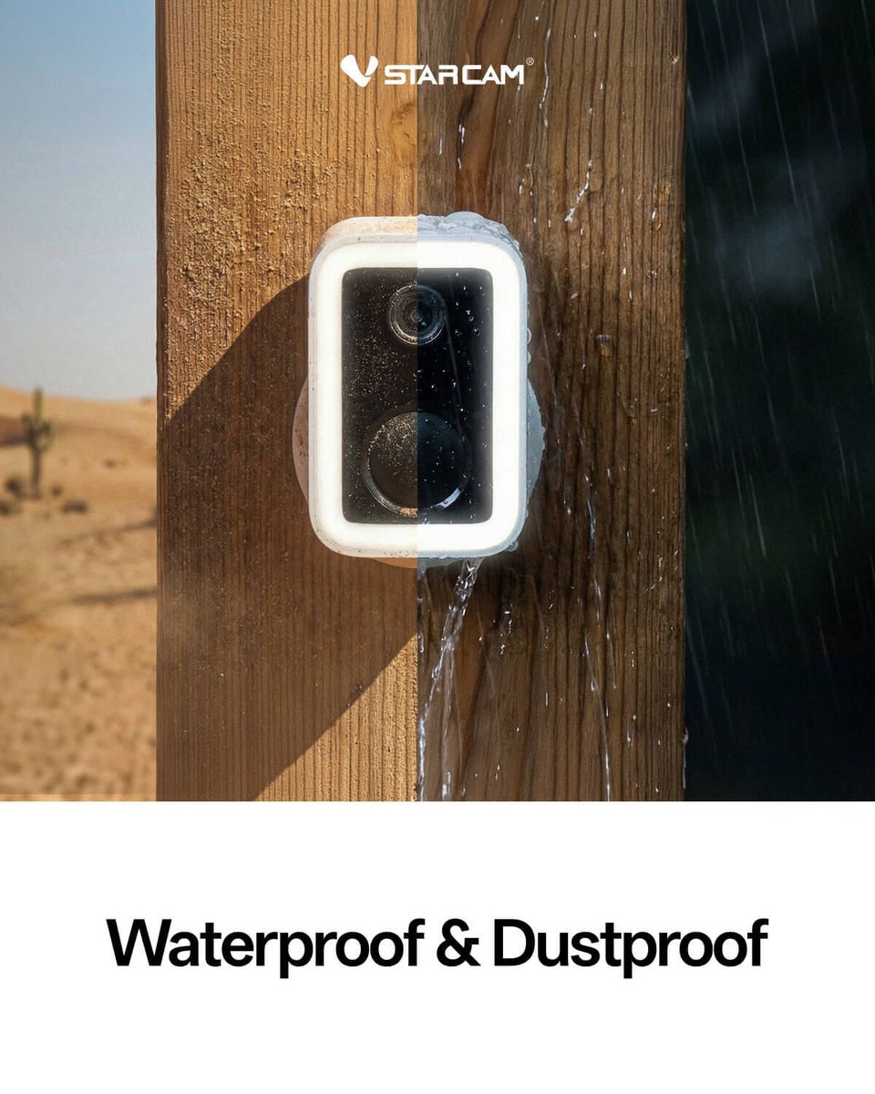 VStar_cam's tweet photo. Built to resist water and dust, the CB554 records what matters day or night. 
With human detection, instant alerts, ultra-fast 400ms recording, and full‑color night vision, it zeroes in on real events—not every motion. 

#VStarcam #CB554 #HumanDetection #SmartHome #SecurityCamera https://t.co/eRvdJ4G7qY