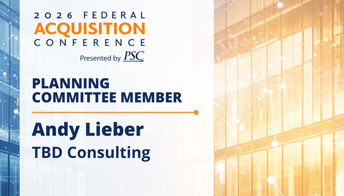 PSCSpeaks's tweet photo. Thanks to Andy Lieber of TBD Consulting for helping to shape the Federal Acquisition Conference as a planning committee member. Network with leaders from across the federal market and walk away better positioned for future work.

➡️ Register to attend the Federal Acquisition Conference on June 25 in Arlington, VA or virtually at https://t.co/ERdb1DiRPq #PSCfedacq26
