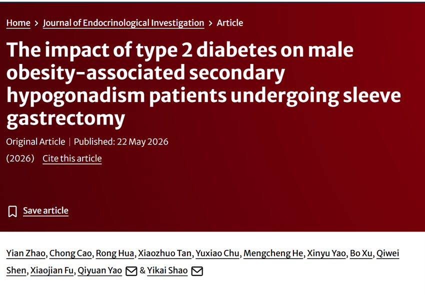 sociedadSEEN's tweet photo. The impact of type 2 diabetes on male obesity-associated secondary hypogonadism (MOSH) patients undergoing sleeve gastrectomy
* La #DM2 exacerba la deficiencia de andrógenos en los pacientes con MOSH. Si bien la gastrectomía en manga (LSG) produce una pérdida de peso sustancial y comparable, un control glucémico adecuado y un aumento de testosterona en
todos los grupos, los pacientes con DM2 muestran una recuperación incompleta de la biodisponibilidad de testosterona después de la LSG 
https://t.co/lEHuMZDmcW
@GRUPOGIDSEEN @ObesitySEEN @diabeteSEEN