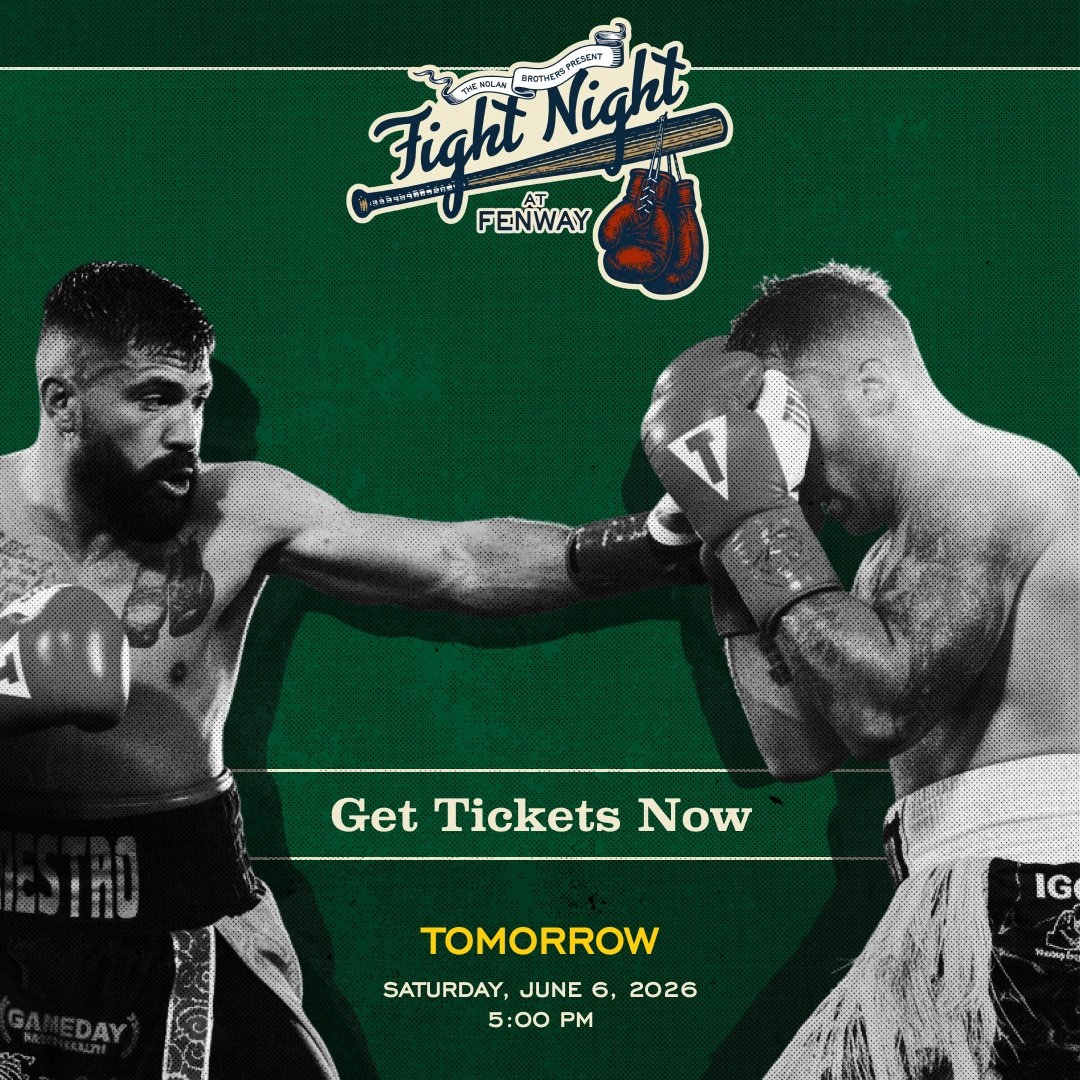 Returning tomorrow🥊 Nolan Bros. Boxing presents Fight Night at Fenway ...