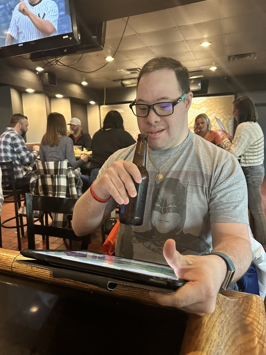 LeopardLoubs's tweet photo. I think everyone has the right to make whatever decision is right for them. What bothers me is the amount of people in the comments who think people with Down syndrome are incapable of living fulling lives. Here’s my brother Chris who lives a better life than most people I know https://t.co/gpwaB2C99C