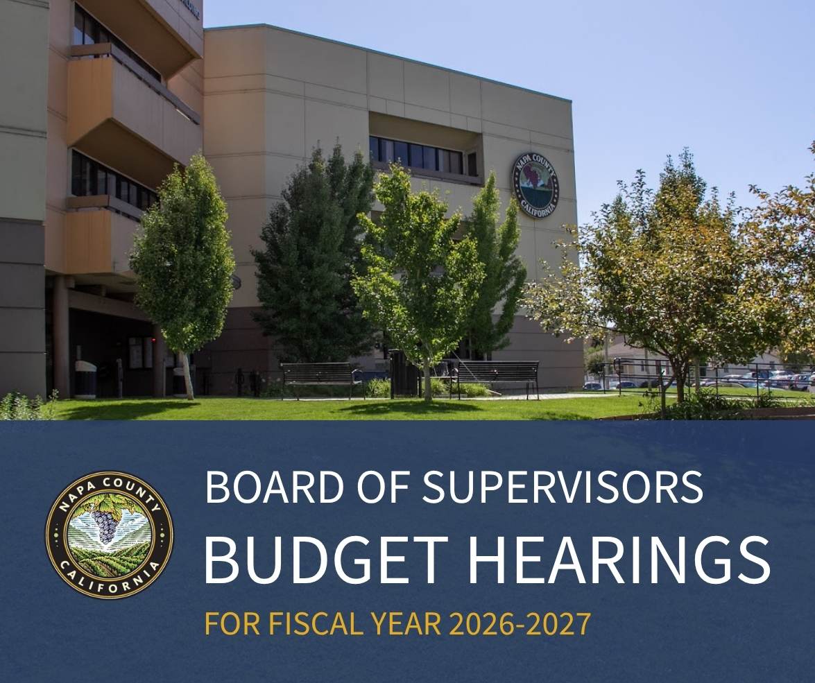 NapaCountyGov's tweet photo. #NapaCounty will hold public hearings on the Fiscal Year 2026-2027 Recommended Budget on Monday, June 15 at 6 p.m. and Tuesday, June 16 at 9 a.m. 

For details and how to participate, visit the county website https://t.co/4FMriPPsNl https://t.co/G6COrxJzCO