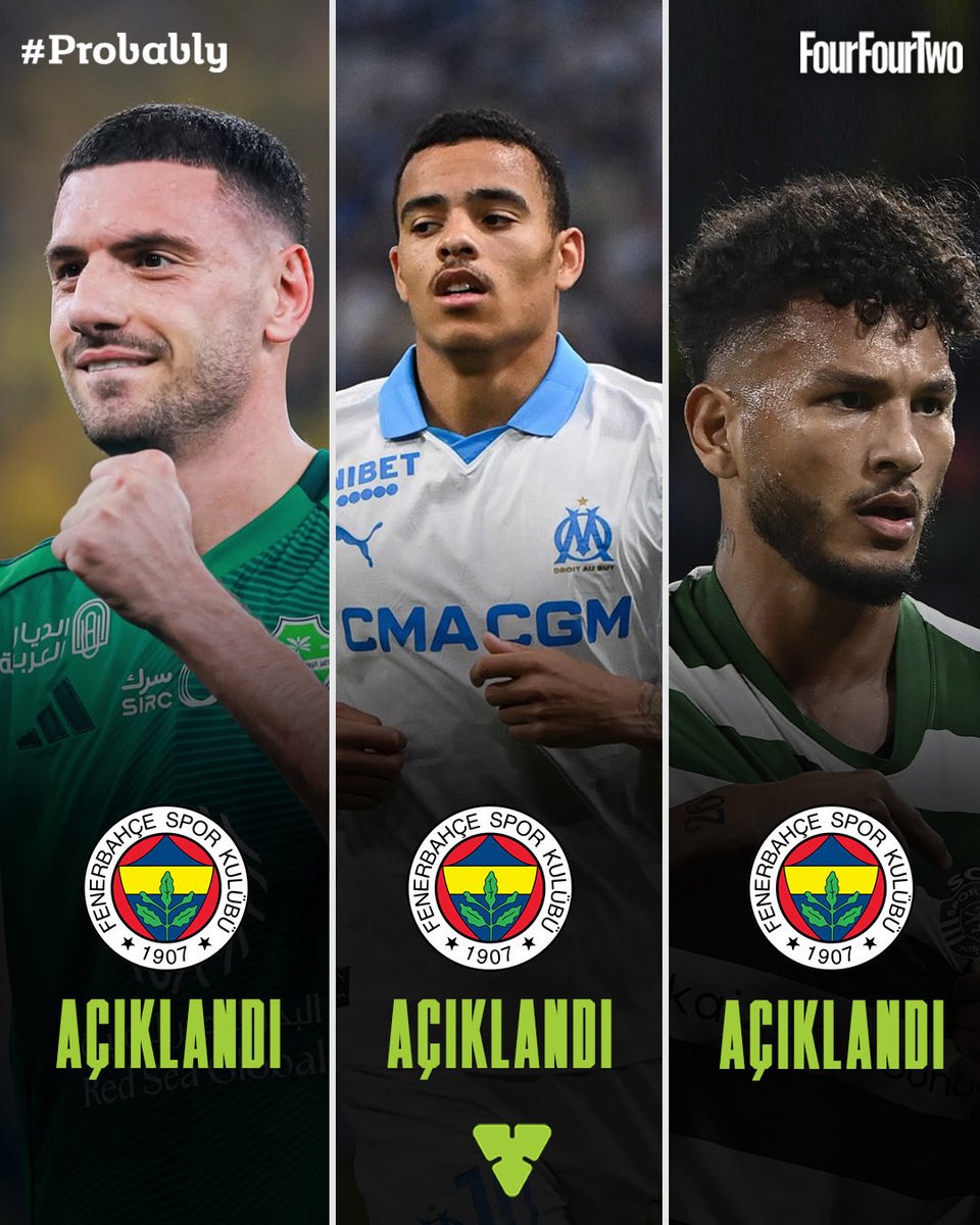 FourFourTwo_TR's tweet photo. 🟡🔵Fenerbahçe’nin başkan adayı Hakan Safi, Mason Greenwood ile anlaşma sağlandığını açıkladı.  

Hakan Safi’nin anlaştığını açıkladığı oyuncular:

✅Merih Demiral 
✅Mason Greenwood
✅Luis Suarez

#Probably https://t.co/QwqQmNs3m6