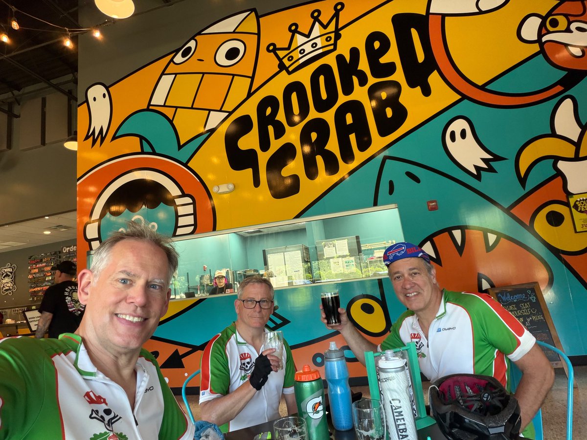 FOSSILSbikers's tweet photo. Nothing like some Friday afternoon refreshment with some @crookedcrabbeer! 🦀🍻 https://t.co/dLrQhrDbMz