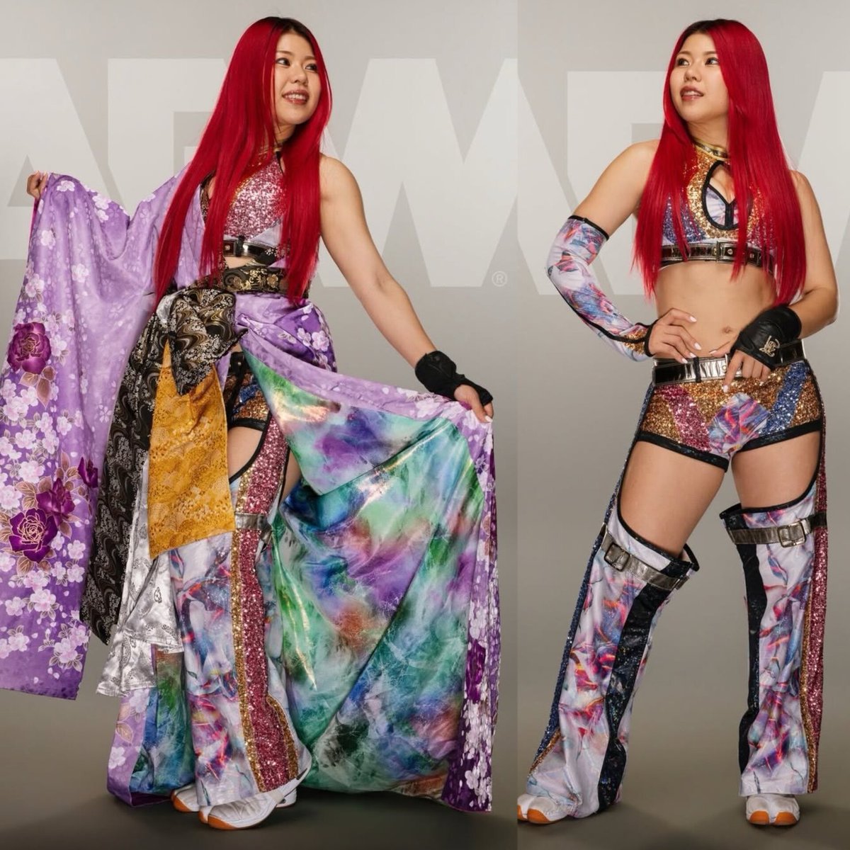TheDrainmaker's tweet photo. Hazuki’s first photoshoot backstage at AEW. 🔥 https://t.co/DVAC2XMpu0