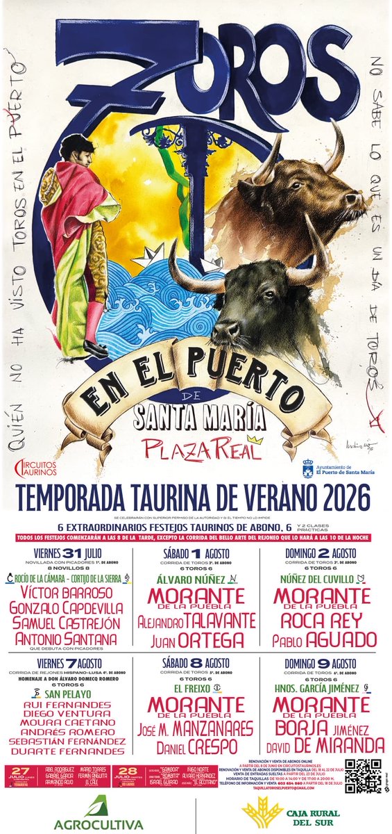 CircuitosToros's tweet photo. El Puerto‼️ Temporada de Verano 2026‼️ https://t.co/cv8PSWvmPe