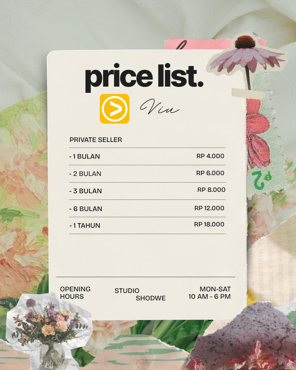 chezy4_gy's tweet photo. KENAPA GAADA YANG BILANG VIU 1 BULAN CUMAN 4K? 😭😭

ayo sini beli di aku, no tipu tipu‼️
cek profil buat apk lainnya 🤍 https://t.co/RC8mn1o3YC