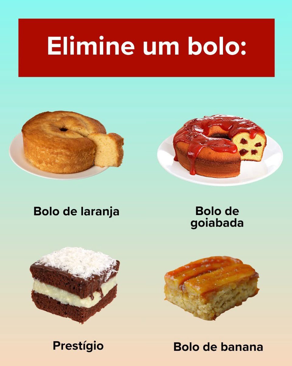 AllPop_BR's tweet photo. 🚨🍰 Qual Bolo vocês menos gostam? https://t.co/DWyB0lj70H