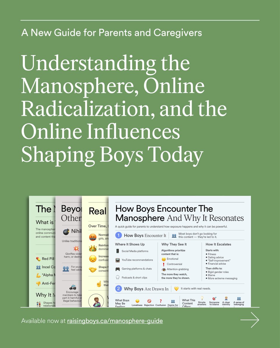 whiteribbon's tweet photo. Our free guide helps families better understand the manosphere, online radicalization, and how to start meaningful conversations with boys. Download it today at https://t.co/4ELDcQZrLK. 

#RaisingBoys #DigitalParenting #OnlineSafety #BoyDad #BoyMom #BoyParents

Notre guide gratuit aide les familles à mieux comprendre la manosphère, la radicalisation en ligne et les façons d’amorcer des conversations significatives avec les garçons.

Téléchargez-le dès aujourd’hui au https://t.co/UPlS6I0x7m.

#SoutenirLesGarçons #ParentalitéNumérique #SécuritéEnLigne