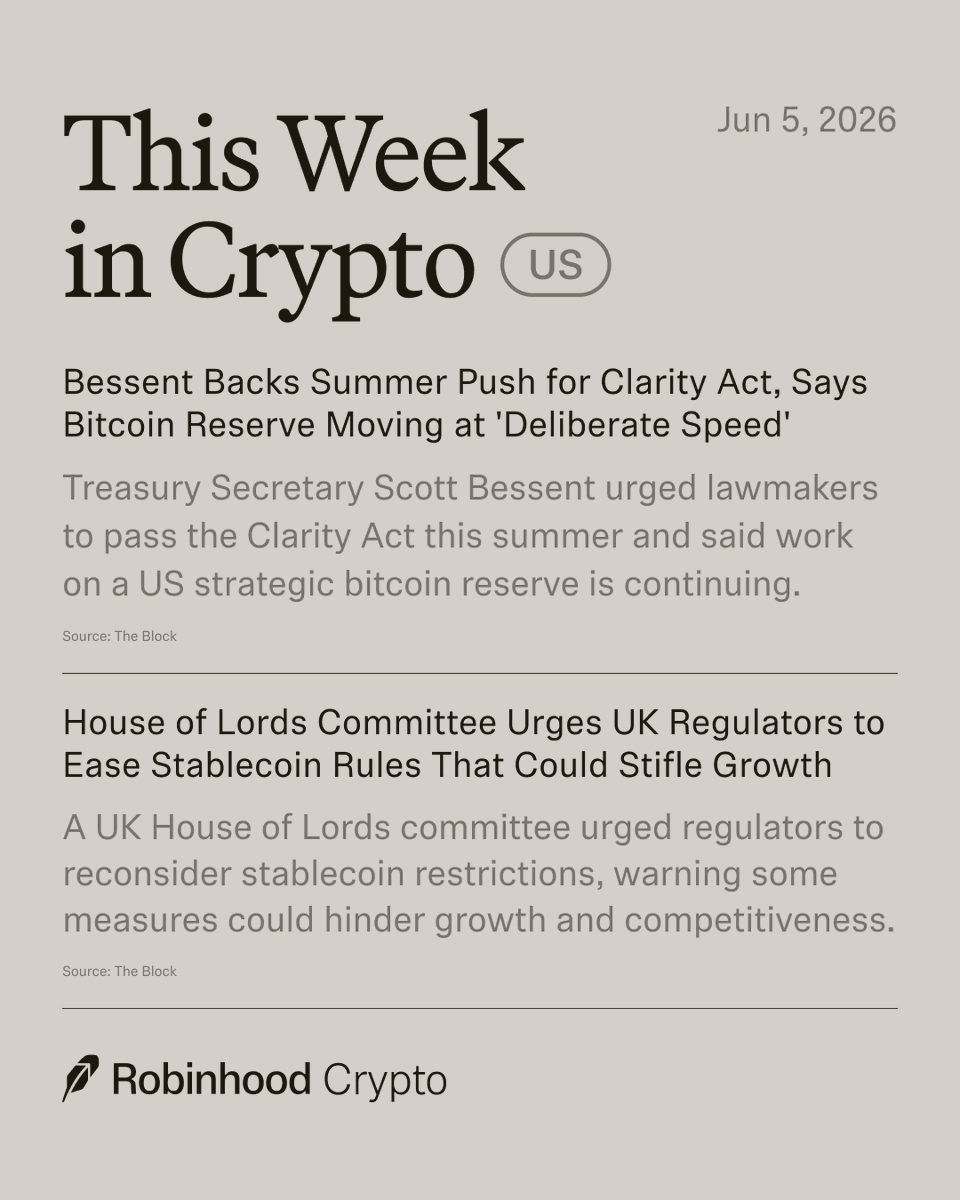 RobinhoodApp's tweet photo. Summer’s on the horizon. #ThisWeekInCrypto https://t.co/Hskt9qFFei