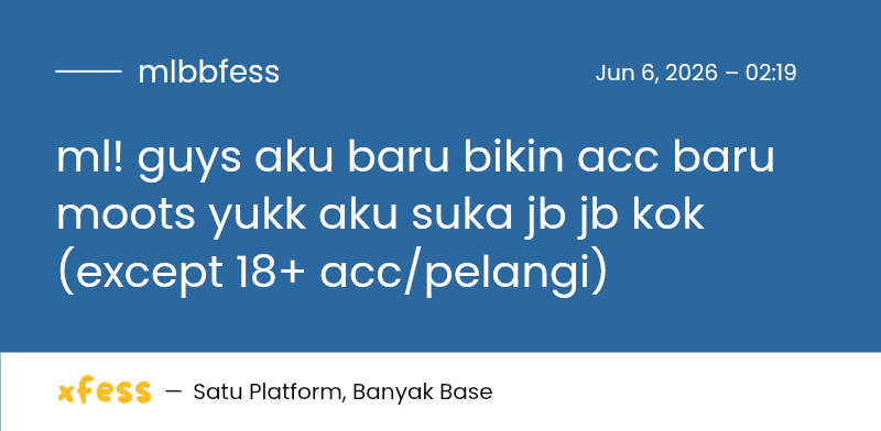 Mobile Legends Menfess tweet media