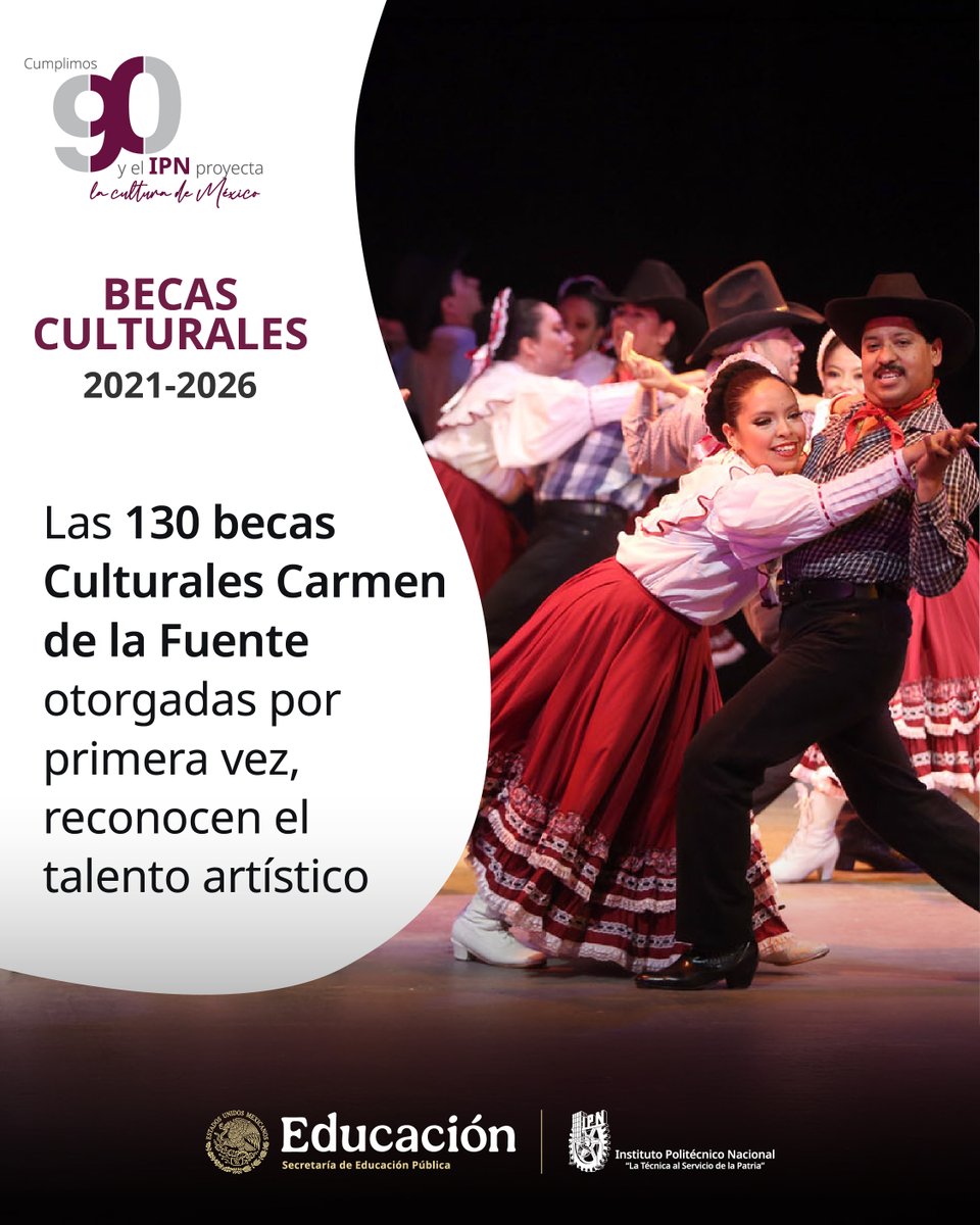 IPN_MX's tweet photo. ⭐️ El otorgamiento de las becas Culturales Carmen de la Fuente, busca reconocer y fomentar el talento y   la trayectoria artística de la #ComunidadPolitécnica. 🩰🎭
#IPN90 #CulturaIPN #BecasCulturalesIPN https://t.co/0VLxPkRIDA