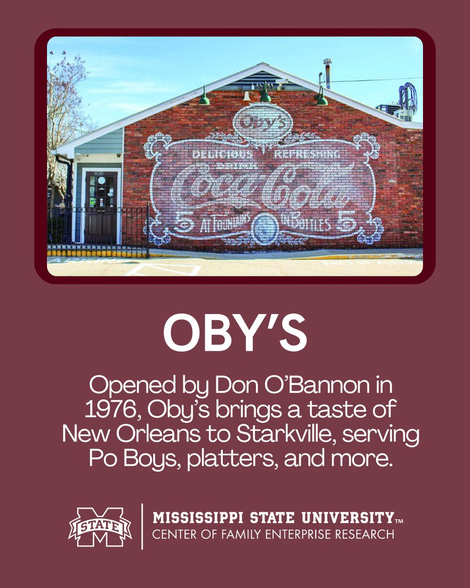 MSUBusiness's tweet photo. This Friday, we want to highlight a family-owned business in the city of Starkville that deserves your support! https://t.co/hzRpvcypOc