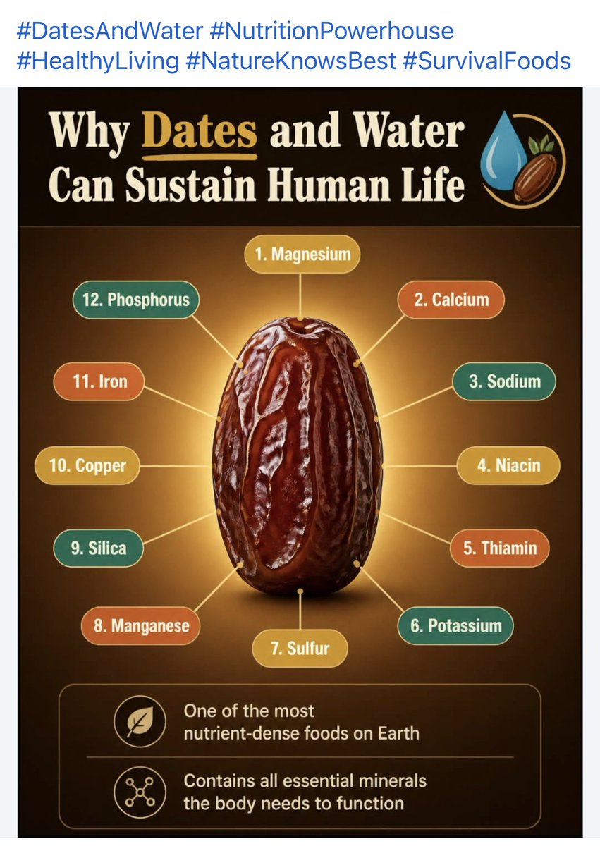 DonaUmukun33200's tweet photo. Why dates and water can sustain human life https://t.co/SzsIkX7hiP