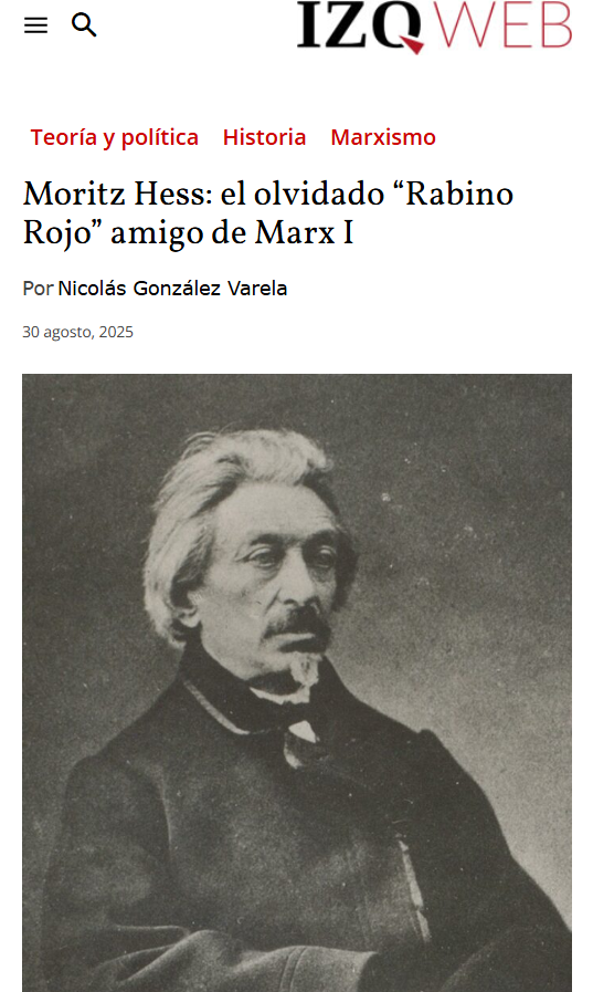 nshispanos's tweet photo. Lo que la mayoría de goym no saben es que Moses Hess fue simultáneamente el "Padre del Comunismo Alemán" y el "Abuelo" del sionismo político moderno. Hess fue amigo y colaborador de Karl Marx. Para Hess, el comunismo y el sionismo no eran metas separadas, sino etapas de un mismo proceso mesiánico cuyo fin último es la instauración de una judeocracia planetaria con sede en Jerusalén, justificando la ocupación de Palestina como el cumplimiento del "reino de Dios sobre la tierra. Moses Hess es conocido como "El rabino rojo".