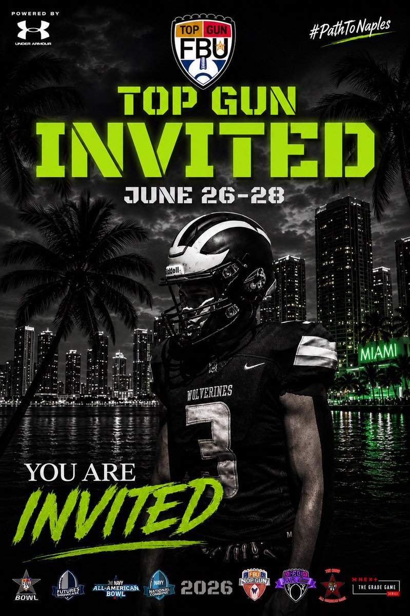 dgelo305's tweet photo. Honored to be invited to the FBU Top Gun Showcase. Excited for the opportunity to compete against top talent and continue proving myself. All glory to God. @FBUcamp #PathToNaples #ClassOf2029 #RB #MLB
@sixstarfootball @CoachCamWeeks @GEMCLASS_ @NP_Recruiting @PrepRedzoneFL https://t.co/Uh0w9eR6Fi