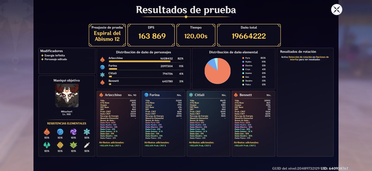 Emilian85289939's tweet photo. So, are we sure Arlechino is top 10 dps? https://t.co/tL9TLCtqwv