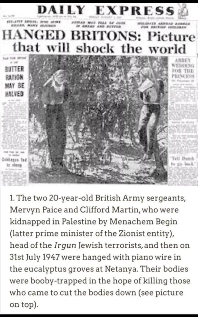 imdigitalclock's tweet photo. @RFOIsrael Reform is never british first... it's brit murdering terrorists first... https://t.co/9qnhZeQdb4