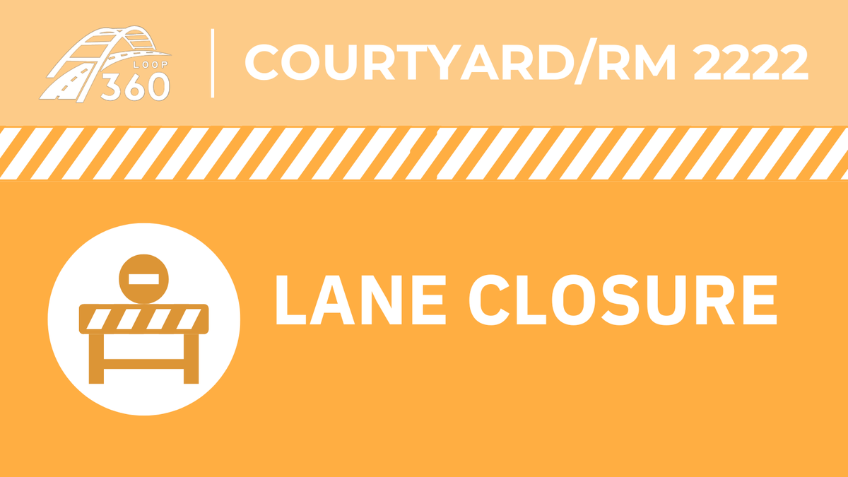 Loop360Project's tweet photo. TODAY: Northbound #Loop360 U-turn north of Waymaker Way closed, June 8 at 7 a.m. to Friday, June 12 at 5 p.m. for utility work. Plan ahead. #BeSafeDriveSmart #atxtraffic https://t.co/xiL8gaRR9J