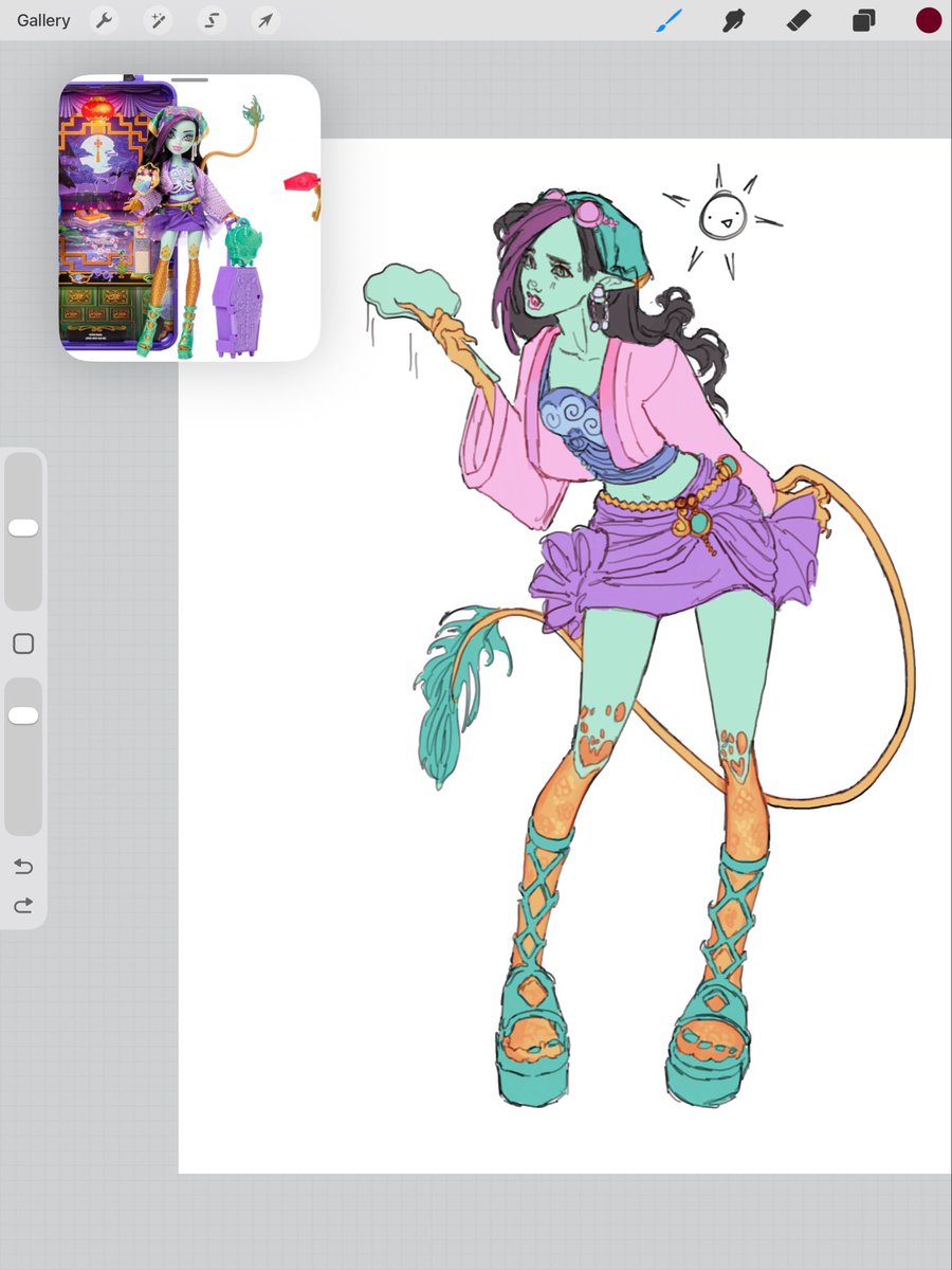 sedatedmutt's tweet photo. nothing heals me the way doodling monster high releases does☝️ https://t.co/WuuaKji7RR