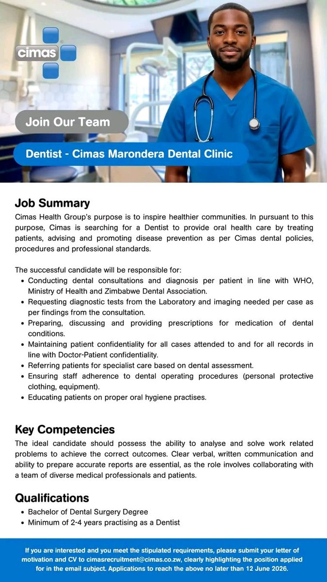 VacancyNotebook's tweet photo. Follow  us  for the Latest Vacancies Updates in 2026  Zimbabwe 🇿🇼 🇿🇼 
👇👇👇👇
https://t.co/KUXU1nHQCG

#vacancy #hiring  #Harare #zimbabwe #Bulawayo #Africa #career https://t.co/DHS6Fx2xnL