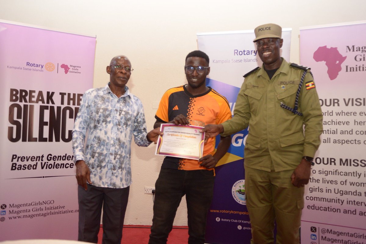 MagentaGirlsNGO's tweet photo. Real strength is shown through kindness, self-control, &amp; respect for others. Positive masculinity challenges harmful stereotypes &amp; promotes healthy, non-violent relationships, says  @francis_ogweng
#PositiveMasculinity #HealthyRelationships #EndGBV 
#YouthChampions @JennLMontG https://t.co/ZeCR3DeDSG