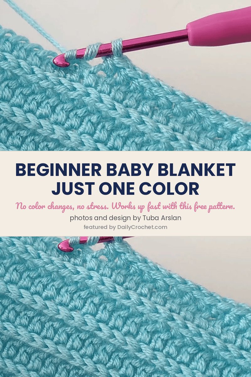 crochet_daily's tweet photo. Easy crochet baby blanket — one color, works up fast! Free pattern. #crochet #freecrochetpattern https://t.co/gFRxQGlXhY