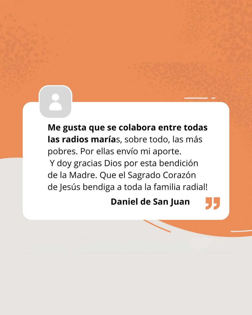 RadioMariaArg's tweet photo. ❤️ Cada aporte tiene una historia.

En este carrusel compartimos testimonios de personas que decidieron sumarse a la Mariathon.

👉 Deslizá, conocelos y compartí.

Porque la generosidad también se contagia.

#RadioMaríaTV #Mariathon2026 #EnElAmorEstáLaVictoria #SumáTuAporte https://t.co/Sw1IWkNHoq