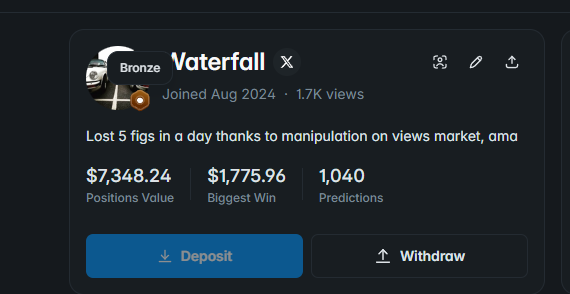 911Waterfall's tweet photo. Taker rebates seem to be live on polymarket ! Badges rank appeared on profiles https://t.co/caVZCLmRvD
