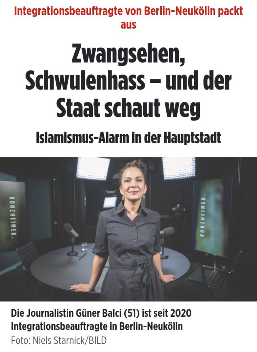 Georg_Pazderski's tweet photo. Die Integrationsbeauftragte von Berlin-Neukölln, Güner Balci, packt aus!

Die muslimische Gesellschaft, insbesondere die Jugend, wird von Islamisten unterwandert, oft sogar gefördert mit Steuergeldern. Ziel ist die Einführung der Scharia. 

Balcis Fazit: Der Islam ist NICHT kompatibel mit der Demokratie.

Der Westen schaufelt sich sein eigenes Grab.