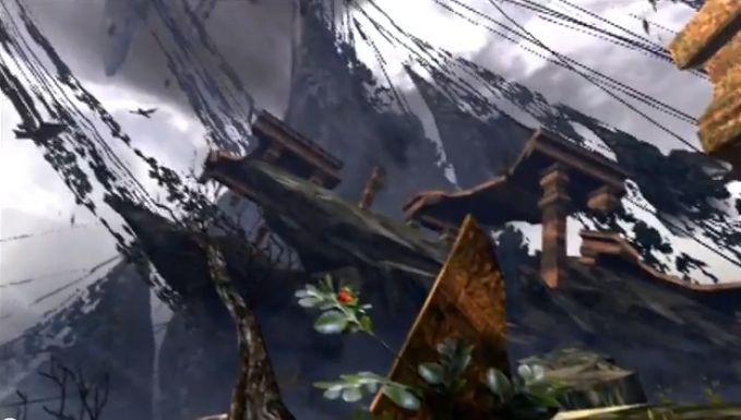 ShockingLogic's tweet photo. @fatalis1001 @monsterhunter Let me re-reply as I see the inspiration, but the new area looks way calmer in the trailer. I've heard that in 4U Heaven's Mount was genuinely chaotic and flying rocks actively hitting you. The new area doesn't give that energy at all, it looks cinematic and serene (for now). https://t.co/61meBg1t5w