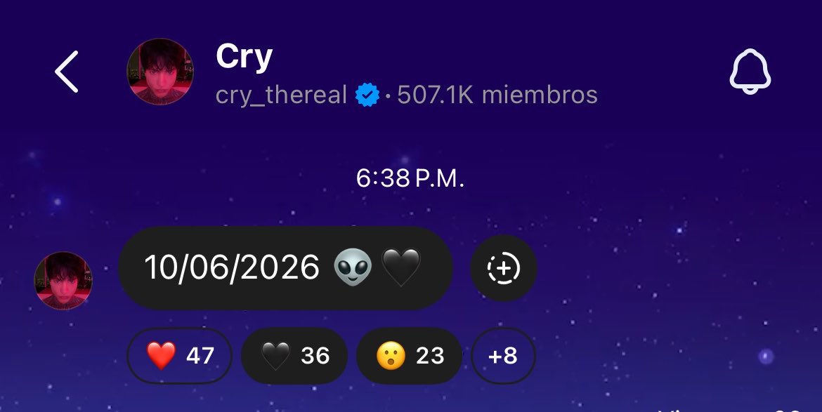 LaNotaCryboyer's tweet photo. OMG😭🖤 ya nos puso fecha, que emoción!!! https://t.co/4KCuvMFfLK