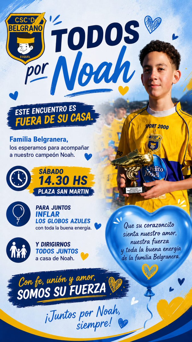 Belgranodesquel's tweet photo. Este sábado nos juntamos en la plaza. Después vamos a la casa de Noah https://t.co/6aJ5yfmQDt