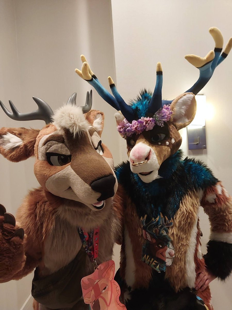 NhelBou's tweet photo. Just wanted to wish y'all another PEAK 🏔️ #FursuitFriday along with wishing @aureldeer a happy birthday 🎈 🎂!!! https://t.co/DFZVuLL4lS