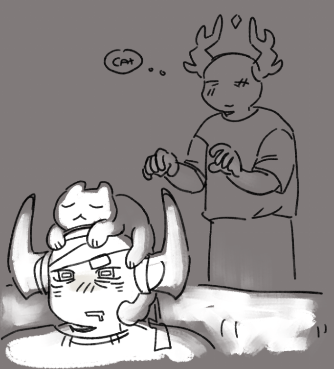 MelouTheChalk's tweet photo. got so stressed out abt the adopts that my first instinct was to draw medhammer https://t.co/iMldqeGVp8