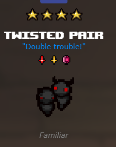 monicamoder's tweet photo. @edmundmcmillen Would really like to see the familiars added to mewgenics make them have their own ai and turn like any other party member but you can't control it. https://t.co/8YzKfhN6oa
