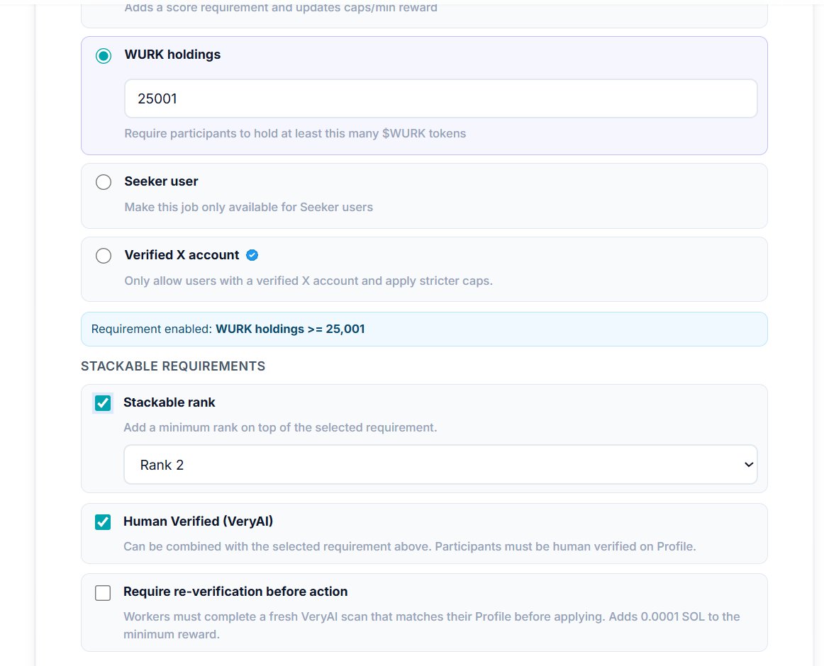 core_explorer's tweet photo. We just launched our first job using the new human verification on @WURKDOTFUN. 

If you're not using Wurk as part of your makerting toolset; you need to check it 

https://t.co/0TDVNOcB1f https://t.co/r6d4pqRlUU