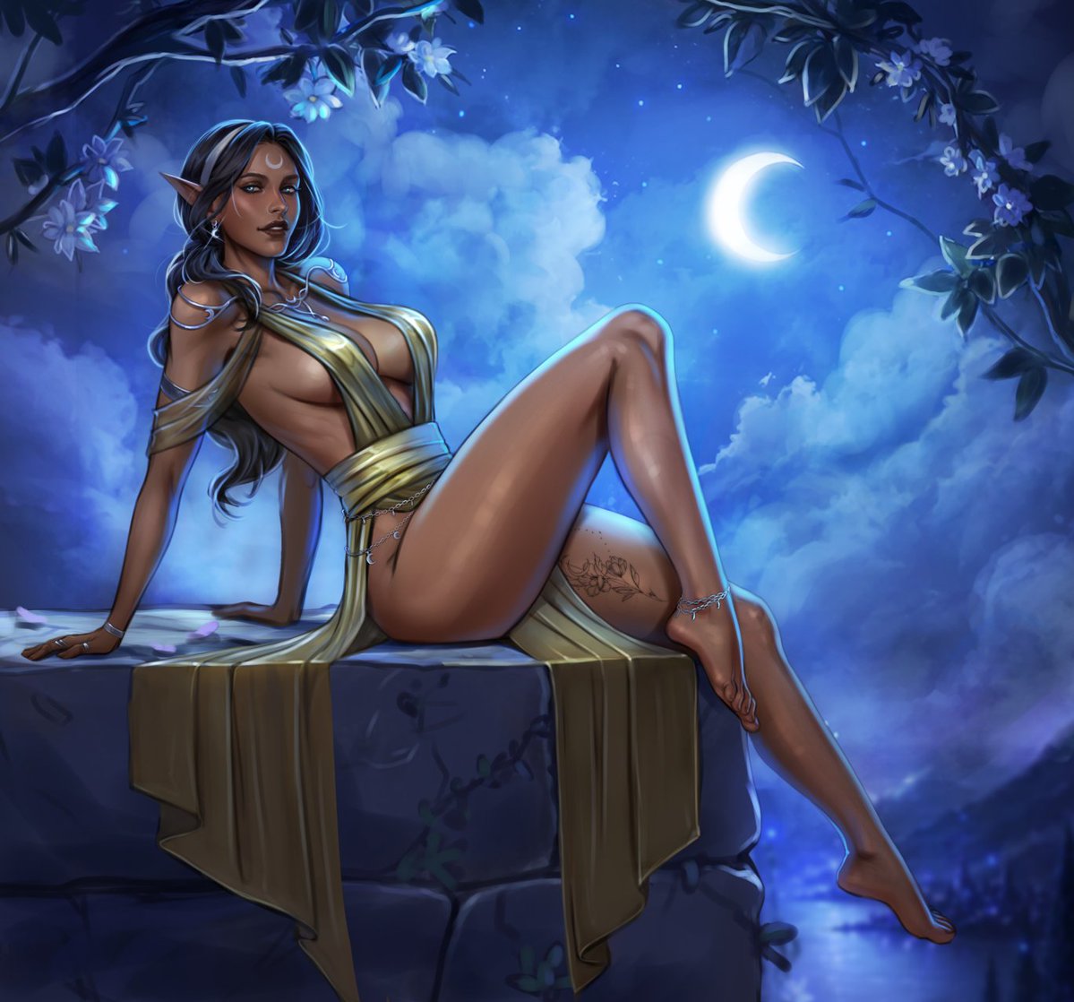 sniperct's tweet photo. A lovely c0 m  of my OC Ithilrin Starfall by the amazing @cozshedead 

A nude and preggers alts in the reply! https://t.co/CfiPCyqsqi