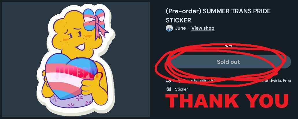 jun3putt's tweet photo. IT SOLD OUT IN LESS THAN 20 HOURS!!!

Thank you all so much 🥹🥹 If you'd like to support me, my Comms are still up here -> https://t.co/A8ekdnA9g5 https://t.co/xnl4bS4XHn